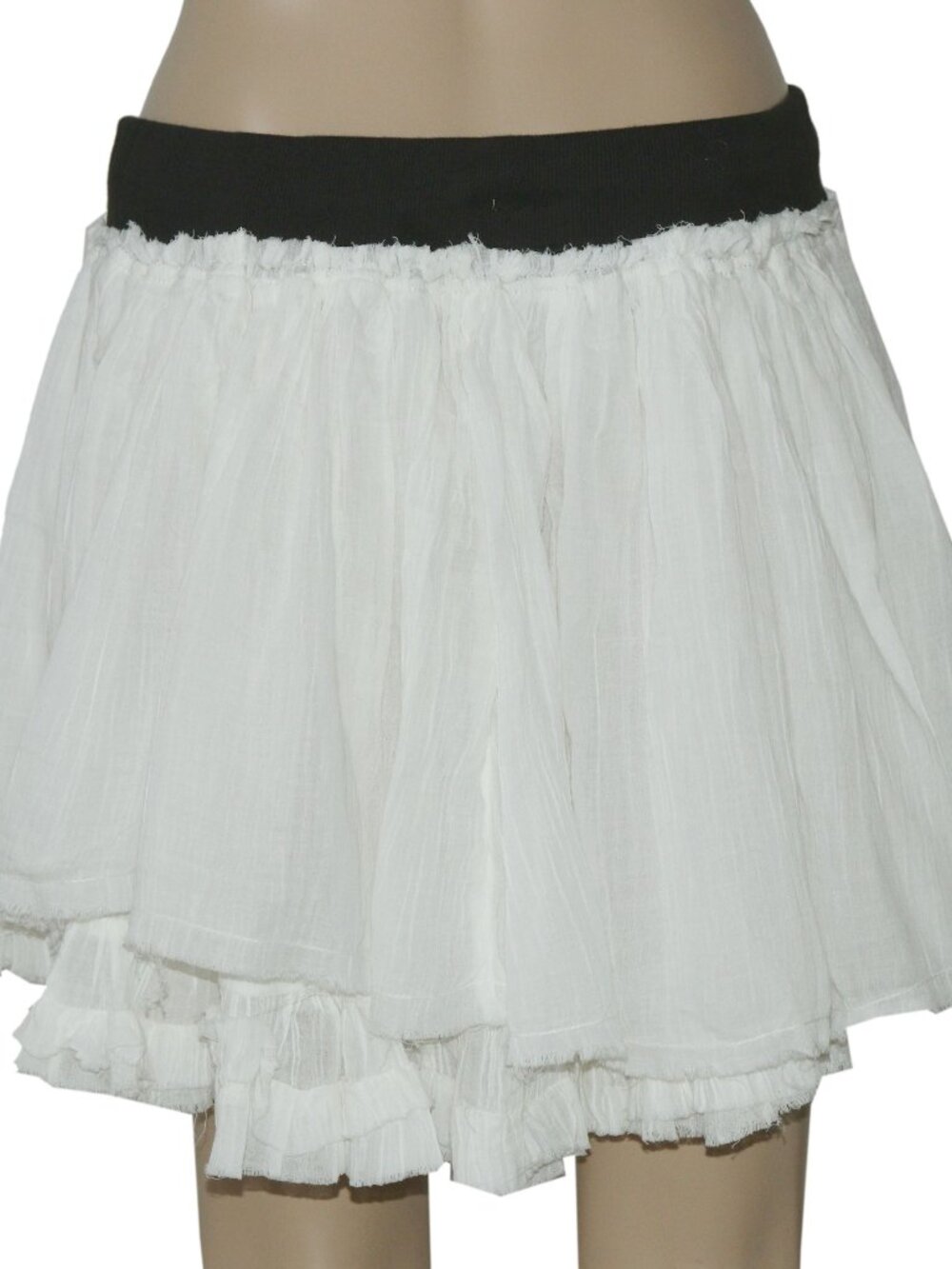 Free People Free-Est Pretty Please Mini Skirt White Drawstring XL - Picture 5 of 6
